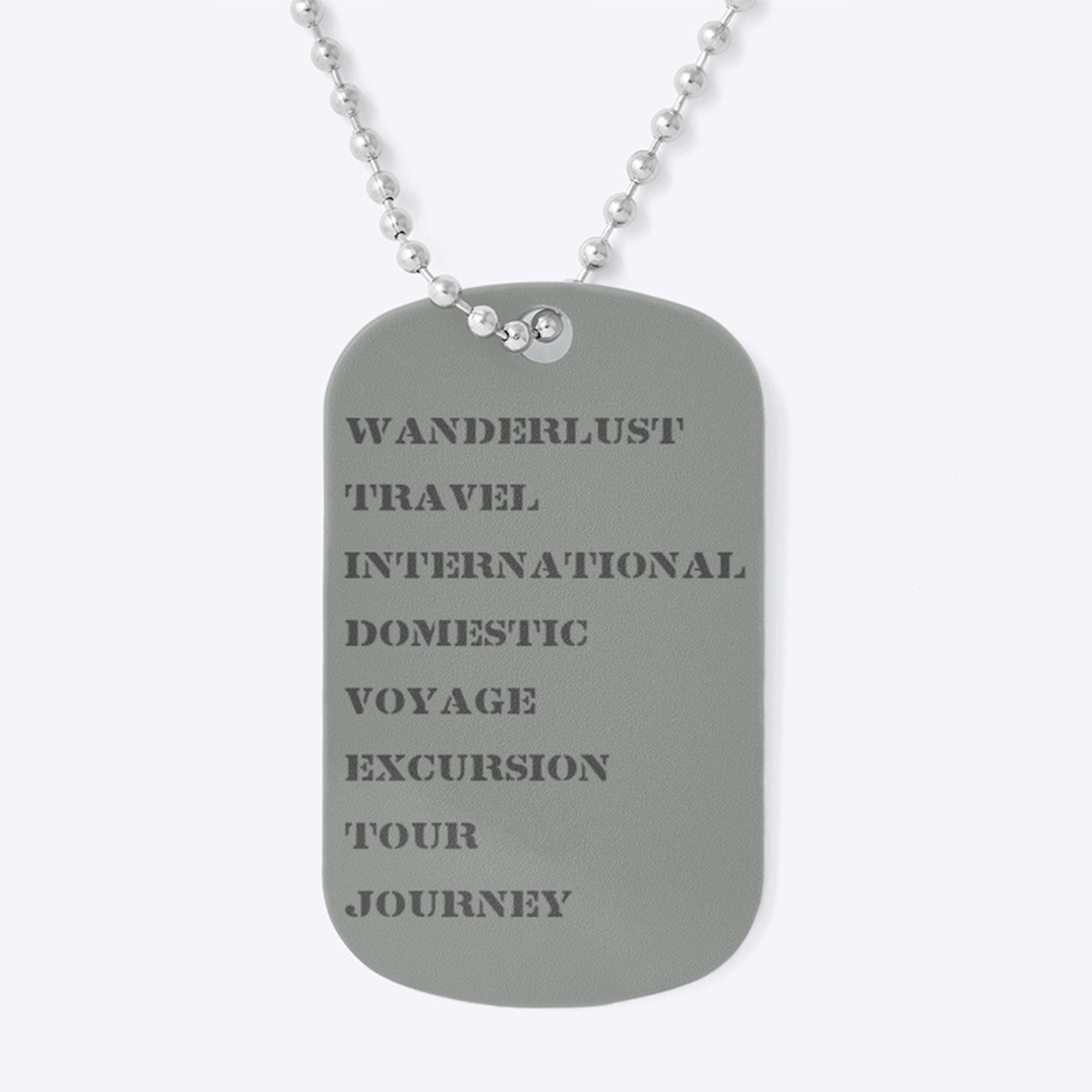 Travel Dog Tag Necklace
